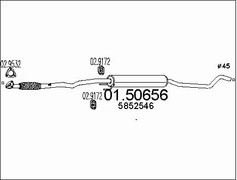Centre Muffler (01.50656)