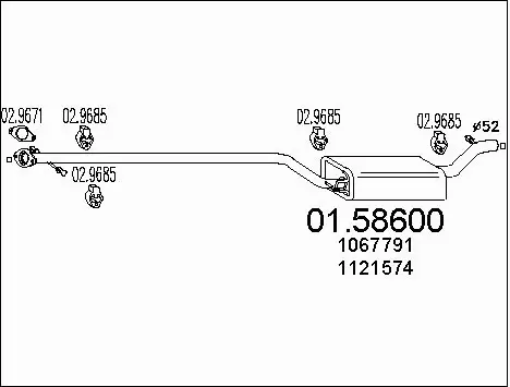 Centre Muffler (01.58600)