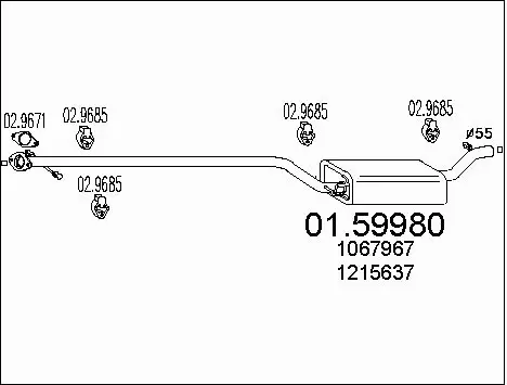 Centre Muffler (01.59980)