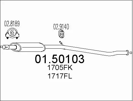 Centre Muffler (01.50103)