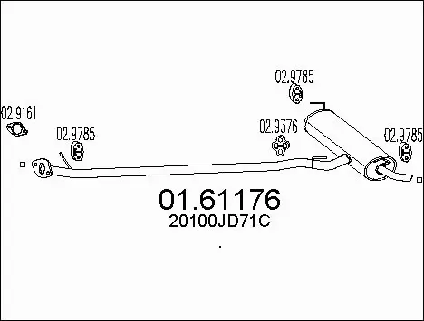 Rear Muffler (01.61176)