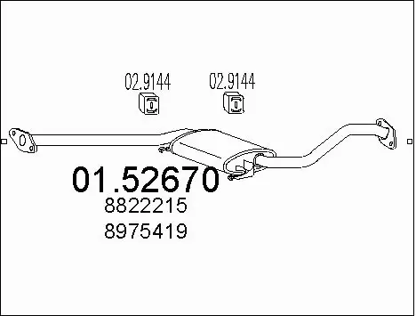 Centre Muffler (01.52670)