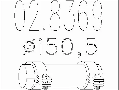 Pipe Connector, exhaust system (02.8369)