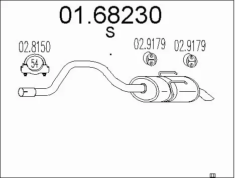 Rear Muffler (01.68230)