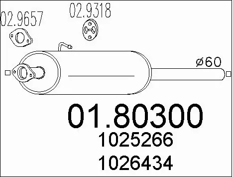 Centre Muffler (01.80300)