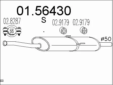 Centre Muffler (01.56430)