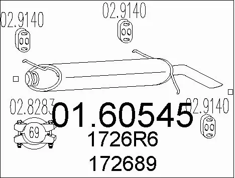 Rear Muffler (01.60545)