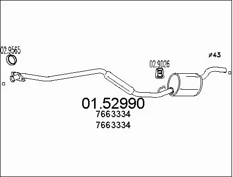 Centre Muffler (01.52990)