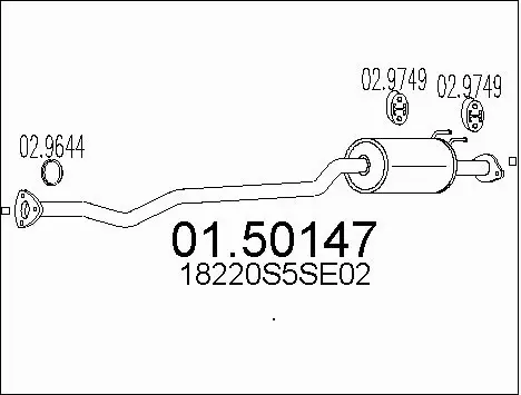 Centre Muffler (01.50147)