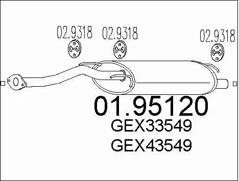 Rear Muffler (01.95120)