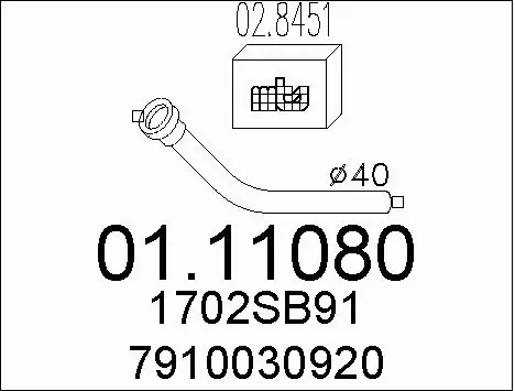 Exhaust Pipe (01.11080)