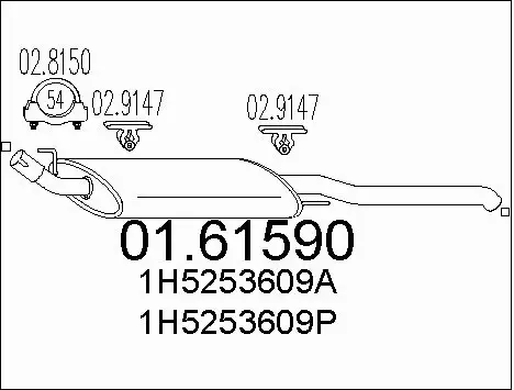 Rear Muffler (01.61590)