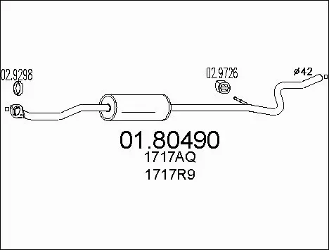Centre Muffler (01.80490)