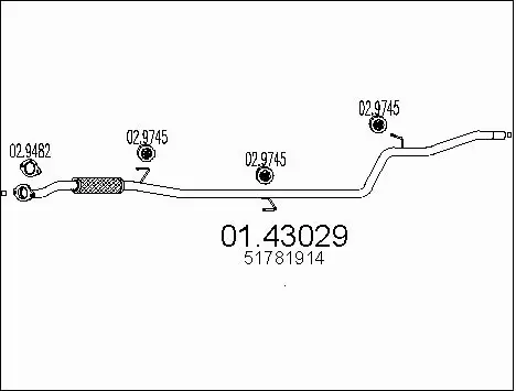 Exhaust Pipe (01.43029)