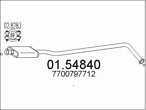 Centre Muffler (01.54840)