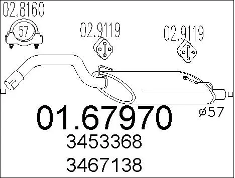 Rear Muffler (01.67970)
