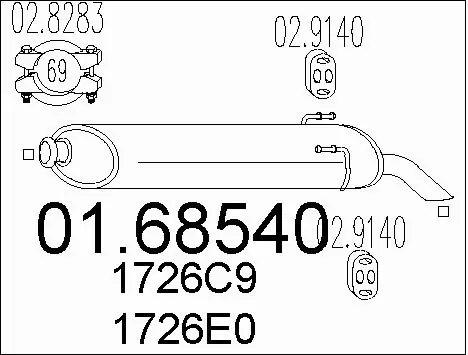 Rear Muffler (01.68540)
