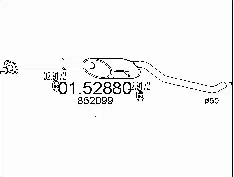 Centre Muffler (01.52880)