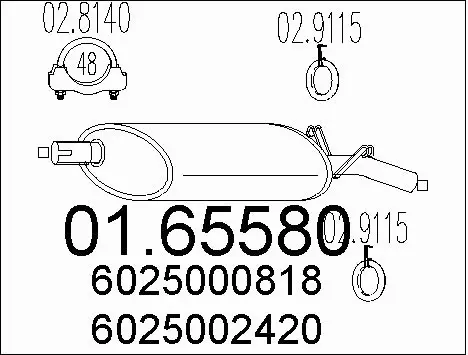 Rear Muffler (01.65580)