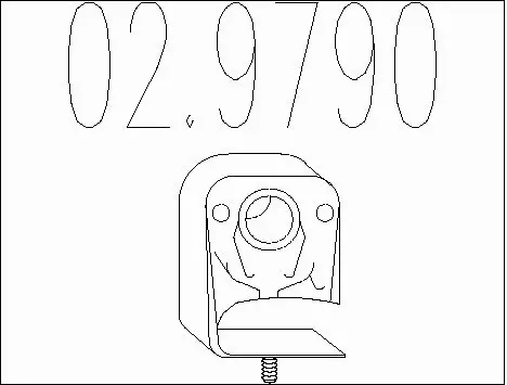 Rubber Buffer, muffler (02.9790)