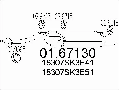 Rear Muffler (01.67130)