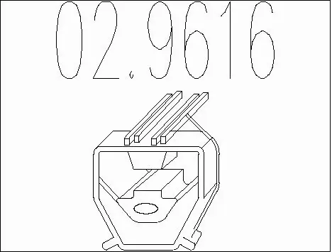 Rubber Buffer, muffler (02.9616)