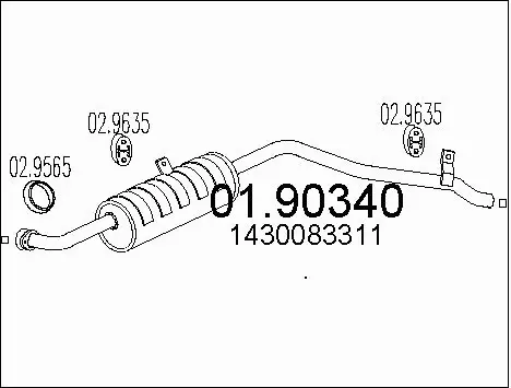 Rear Muffler (01.90340)