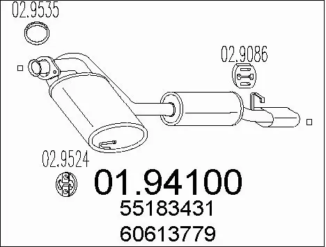 Rear Muffler (01.94100)
