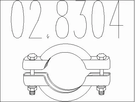 Pipe Connector, exhaust system (02.8304)