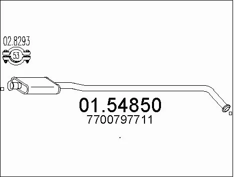 Centre Muffler (01.54850)