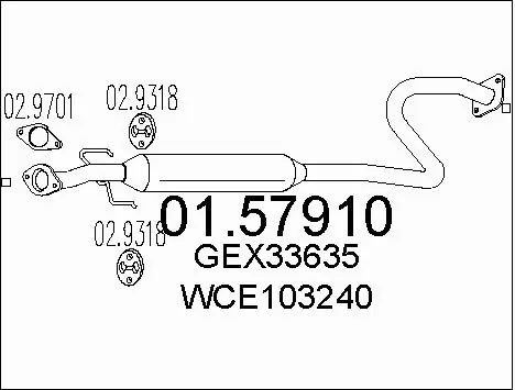 Centre Muffler (01.57910)