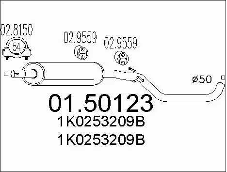 Centre Muffler (01.50123)