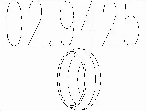 Seal Ring, exhaust pipe (02.9425)