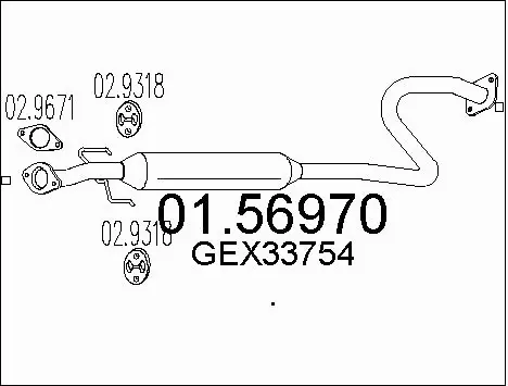Centre Muffler (01.56970)