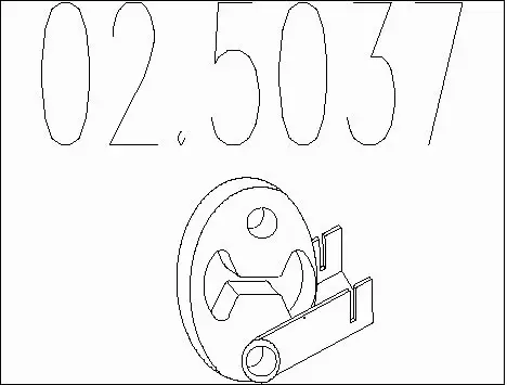 Rubber Buffer, muffler (02.5037)