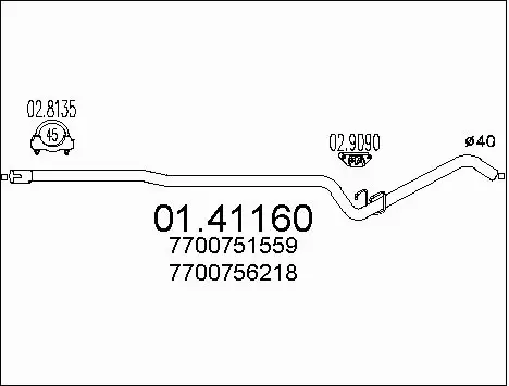 Exhaust Pipe (01.41160)