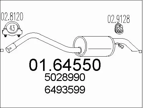 Rear Muffler (01.64550)