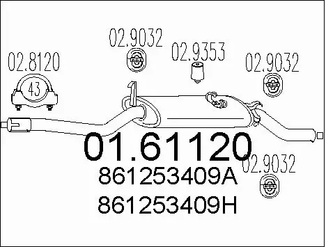 Rear Muffler (01.61120)