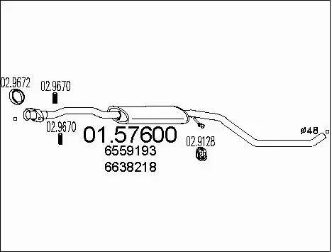 Centre Muffler (01.57600)
