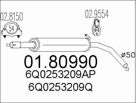 Centre Muffler (01.80990)