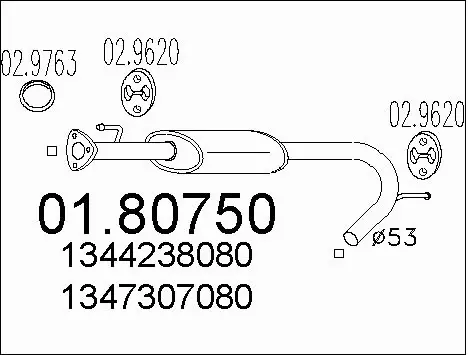 Centre Muffler (01.80750)