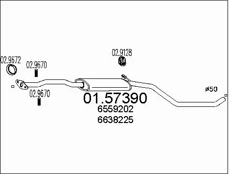 Centre Muffler (01.57390)