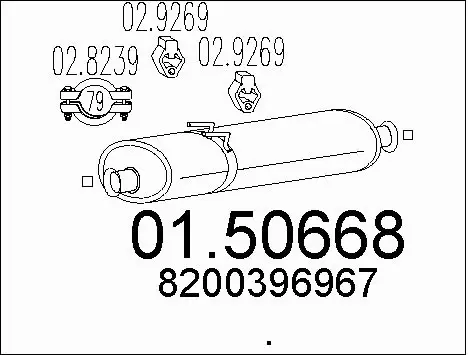 Centre Muffler (01.50668)