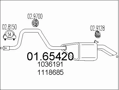 Rear Muffler (01.65420)