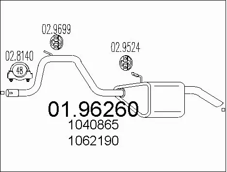 Rear Muffler (01.96260)
