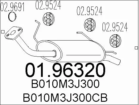Rear Muffler (01.96320)