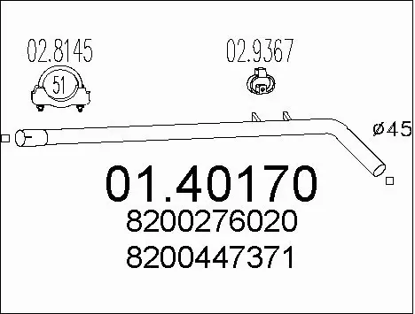 Exhaust Pipe (01.40170)