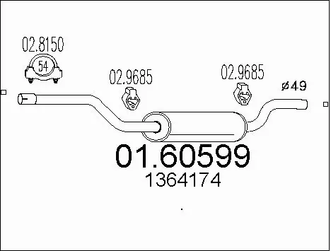 Rear Muffler (01.60599)