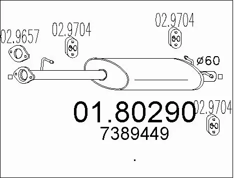 Centre Muffler (01.80290)