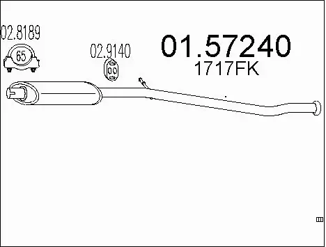 Centre Muffler (01.57240)